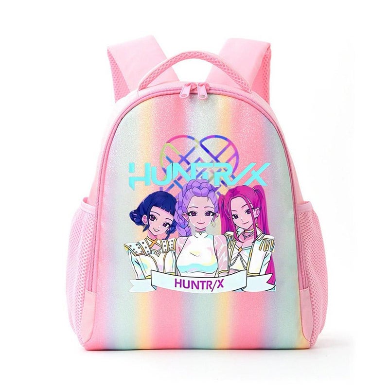 Demon Hunter Girls Backpack Elementary School Rainbow Schoolbag Children's Backpack Lightweight and Casual Backpack for Outings